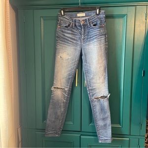 Madewell high riser skinny jeans distressed sz 27